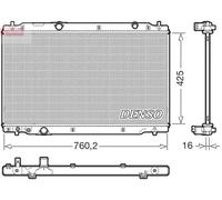 Radiateur d'eau DRM40107 DENSO pour HONDA CR-V V