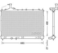 Radiateur d'eau DRM45038 DENSO pour MITSUBISHI OUTLANDER III