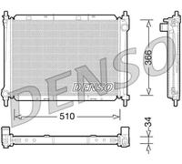 Radiateur d'eau DRM46037 DENSO pour NISSAN MICRA III NOTE