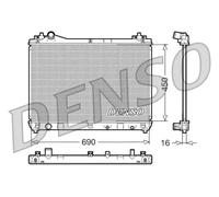 Radiateur d'eau DRM47011 DENSO pour SUZUKI GRAND VITARA II