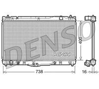 Radiateur d'eau DRM50043 DENSO pour TOYOTA CAMRY A trois volumes