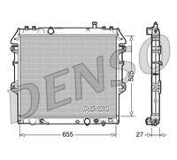 Radiateur d'eau DRM50045 DENSO pour TOYOTA HILUX VII Pick-up