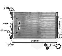 Van Wezel Radiateur de refroidissement moteur 03002129 – Compatible Audi A3, Skoda Octavia I