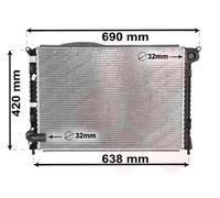 Van Wezel Radiateur moteur 06002286 pour MINI II R50/R52 essence climatisation W10B16 jusque -12/03
