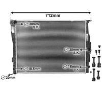 Radiateur d'eau Grille de radiateur soudée 06002303 VAN WEZEL pour BMW 3 Touring