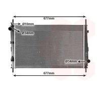 Radiateur d'eau Grille de radiateur soudée 18002335 VAN WEZEL pour FORD