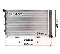 Radiateur d'eau Grille de radiateur soudée 30002211 VAN WEZEL pour MERCEDES-BENZ