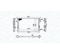 Magneti Marelli - Radiateur moteur 350213152200 - Grille soudée - Renault Laguna II 2005-2006