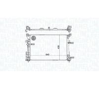 Radiateur d'eau Grille de radiateur soudée 350213158600 MAGNETI MARELLI