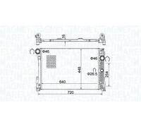 Radiateur d'eau Grille de radiateur soudée 350213163300 MAGNETI MARELLI
