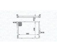 Radiateur d'eau Grille de radiateur soudée 350213163600 MAGNETI MARELLI pour BMW