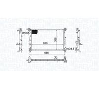 Radiateur d'eau Grille de radiateur soudée 350213203800 MAGNETI MARELLI