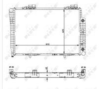NRF Radiateur d'eau Grille de radiateur soudée 51281 pour Mercedes‑Benz SLK