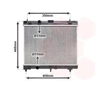 Radiateur d'eau Grille de radiateur soudée 53002357 VAN WEZEL pour TOYOTA YARIS