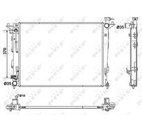Radiateur d'eau Grille de radiateur soudée 53051 NRF pour HYUNDAI KIA