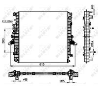 NRF Radiateur d'eau 53097 – Grille de radiateur soudée – pour Land Rover