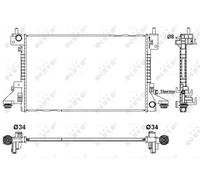 Radiateur d'eau Grille de radiateur soudée 53160 NRF pour CHEVROLET OPEL