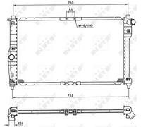 Radiateur d'eau Grille de radiateur soudée 53263 NRF pour DAEWOO NUBIRA
