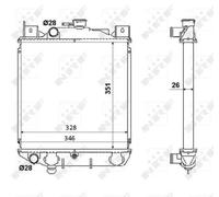 NRF Radiateur moteur 53350, grille soudée radiateur d'eau pour Suzuki Swift II Berline