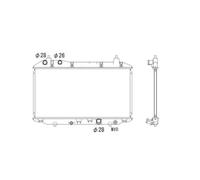 NRF Radiateur de refroidissement du moteur 53529