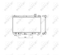 Radiateur d'eau Grille de radiateur soudée 53588 NRF pour TOYOTA