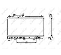 Radiateur d'eau Grille de radiateur soudée 53700 NRF pour SUBARU LEGACY IV XV