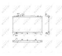 Radiateur d'eau Grille de radiateur soudée 53752 NRF pour MAZDA 6 Hatchback