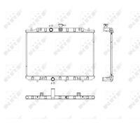 Radiateur d'eau Grille de radiateur soudée 53761 NRF pour NISSAN X-TRAIL II