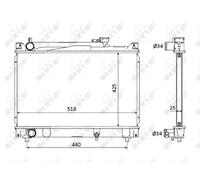 Radiateur, refroidissement du moteur NRF 53882