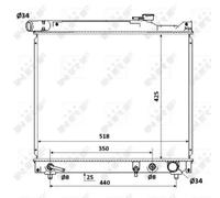 Radiateur d'eau Grille de radiateur soudée 53912 NRF pour SUZUKI GRAND VITARA I