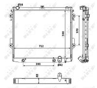 Radiateur d'eau Grille de radiateur soudée 53923 NRF pour TOYOTA