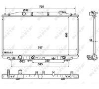 Radiateur d'eau Grille de radiateur soudée 53971 NRF pour HONDA ACCORD VIII