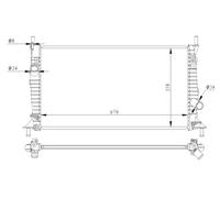 Radiateur d'eau Grille de radiateur soudée 550014 NRF pour MAZDA 3