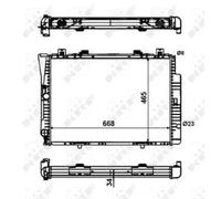 Radiateur d'eau Grille de radiateur soudée 56142 NRF pour MERCEDES-BENZ CLASSE S