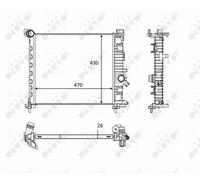 NRF Radiateur de refroidissement moteur 58473 pour OPEL/VAUXHALL (Meriva B S10)