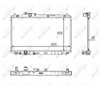 Radiateur d'eau Grille de radiateur soudée 58537 NRF pour HONDA CIVIC IX