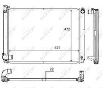 Radiateur d'eau Grille de radiateur soudée 58604 NRF pour LEXUS RX