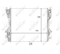 Radiateur d'eau Grille de radiateur soudée 59060 NRF pour JAGUAR XJ XF I