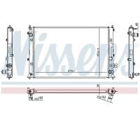 Radiateur d'eau Grille de radiateur soudée 606297 NISSENS pour HONDA HR-V