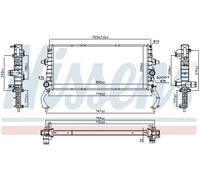 Radiateur d'eau Grille de radiateur soudée 606801 NISSENS pour HYUNDAI i30