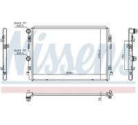 Radiateur d'eau Grille de radiateur soudée 606911 NISSENS pour SEAT VW AUDI