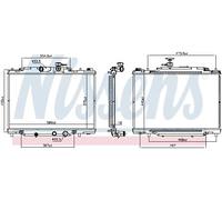 Radiateur d'eau Grille de radiateur soudée 607188 NISSENS pour MAZDA