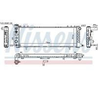 Radiateur d'eau Grille de radiateur soudée 609881 NISSENS pour JEEP CHEROKEE