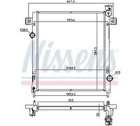 Radiateur d'eau Grille de radiateur soudée 61035 NISSENS pour JEEP CHEROKEE
