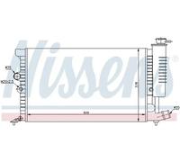 Radiateur d'eau Grille de radiateur soudée 61399A NISSENS pour CITROËN PEUGEOT