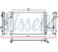 Radiateur d'eau Grille de radiateur soudée 61687 NISSENS pour CHEVROLET