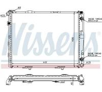 Radiateur d'eau Grille de radiateur soudée 62679A NISSENS pour MERCEDES-BENZ