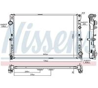 Radiateur d'eau Grille de radiateur soudée 627033 NISSENS pour MERCEDES-BENZ GLC
