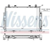 Radiateur d'eau Grille de radiateur soudée 62716A NISSENS pour MERCEDES-BENZ