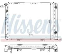 Radiateur, refroidissement moteur NISSENS 62722A